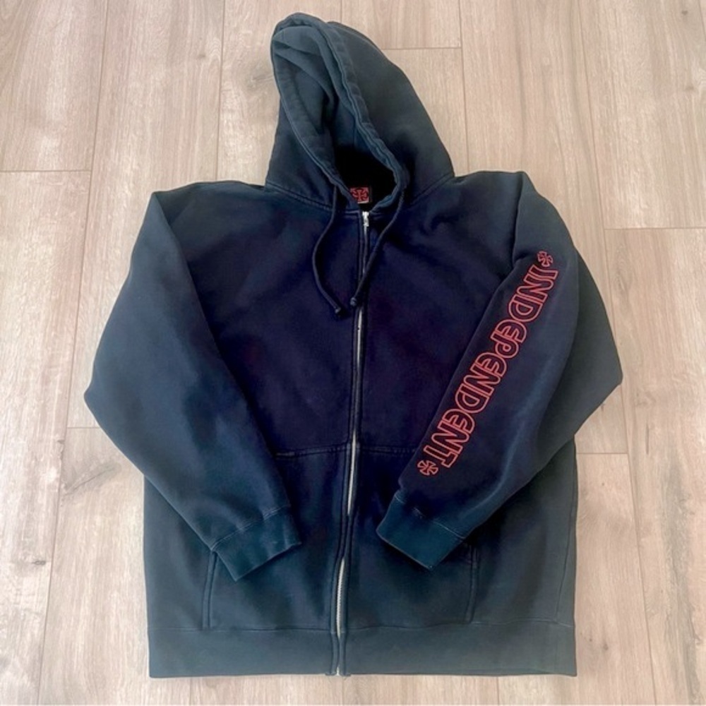 Vintage Independent Truck Company Black Zip Up Hoodie - Picture 2 of 14